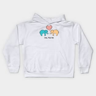 Elephants in love Kids Hoodie